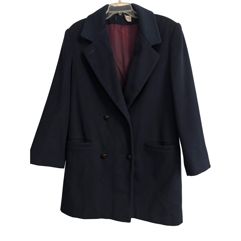 Master of Boston Wool Coat 12 Navy Blue, Vintage, Peacoat, Winter, Overcoat